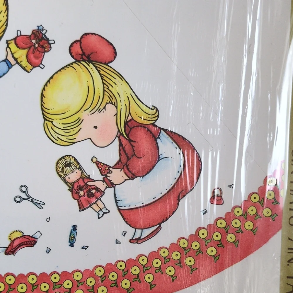 NEW Vintage 70s Hallmark Paper Doll Birthday Party Hats Joan Walsh Angulnd‎ Art